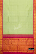 Pista Green Kanchipuram Silk Saree