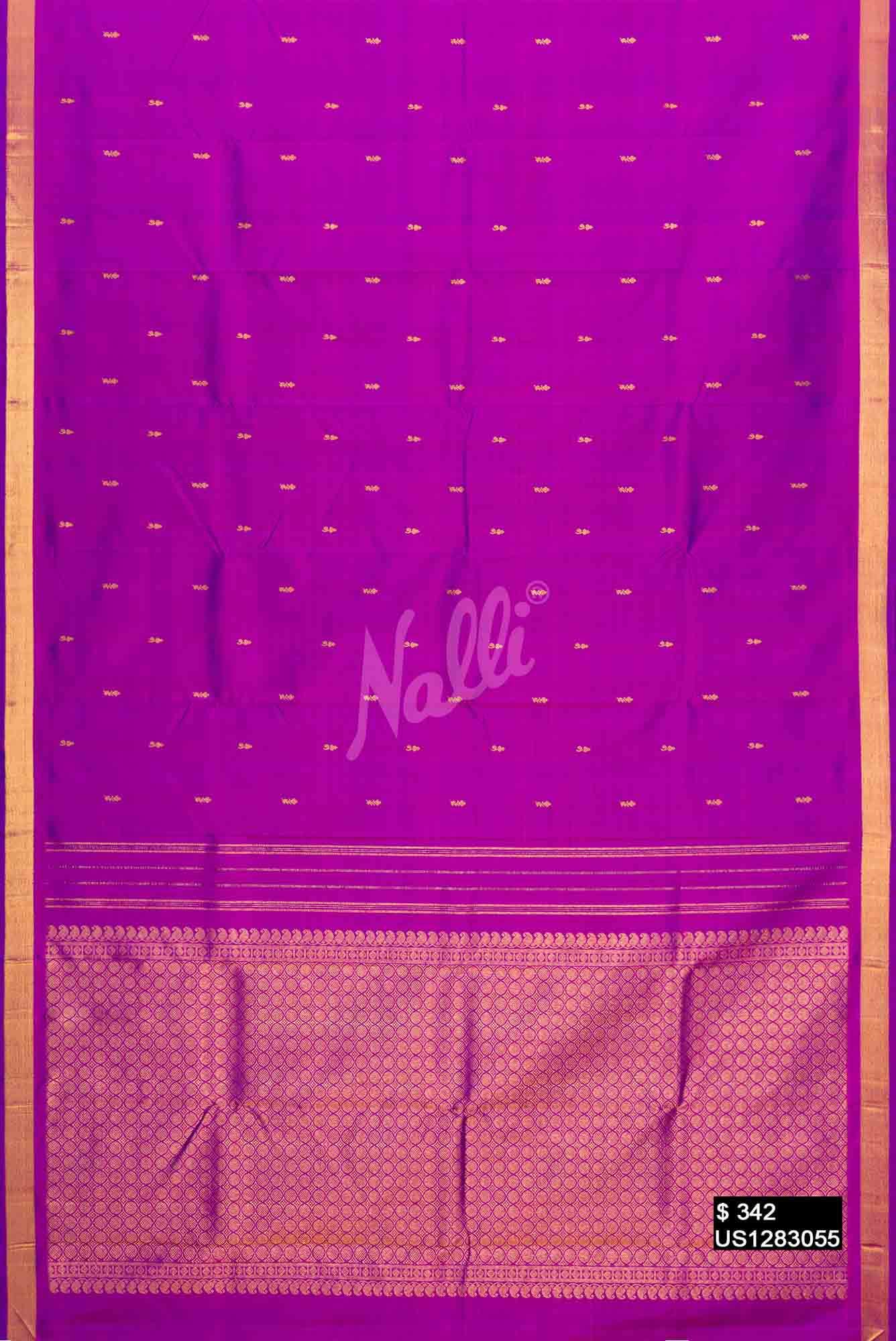 Purple Kanchipuram Silk Saree