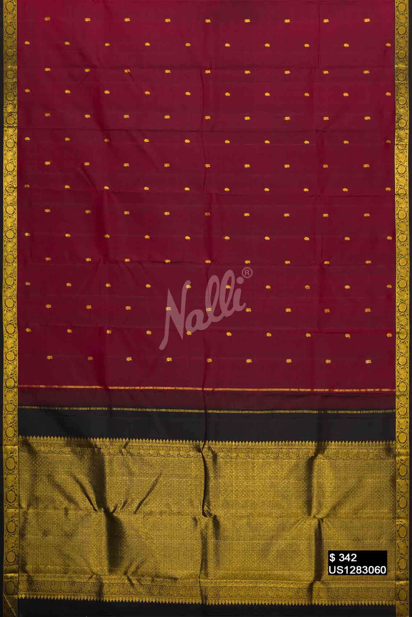 Maroon Kanchipuram Silk Saree