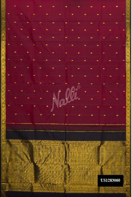 Maroon Kanchipuram Silk Saree