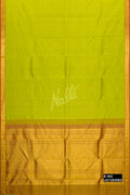 Parrot Green Kanchipuram Silk Saree