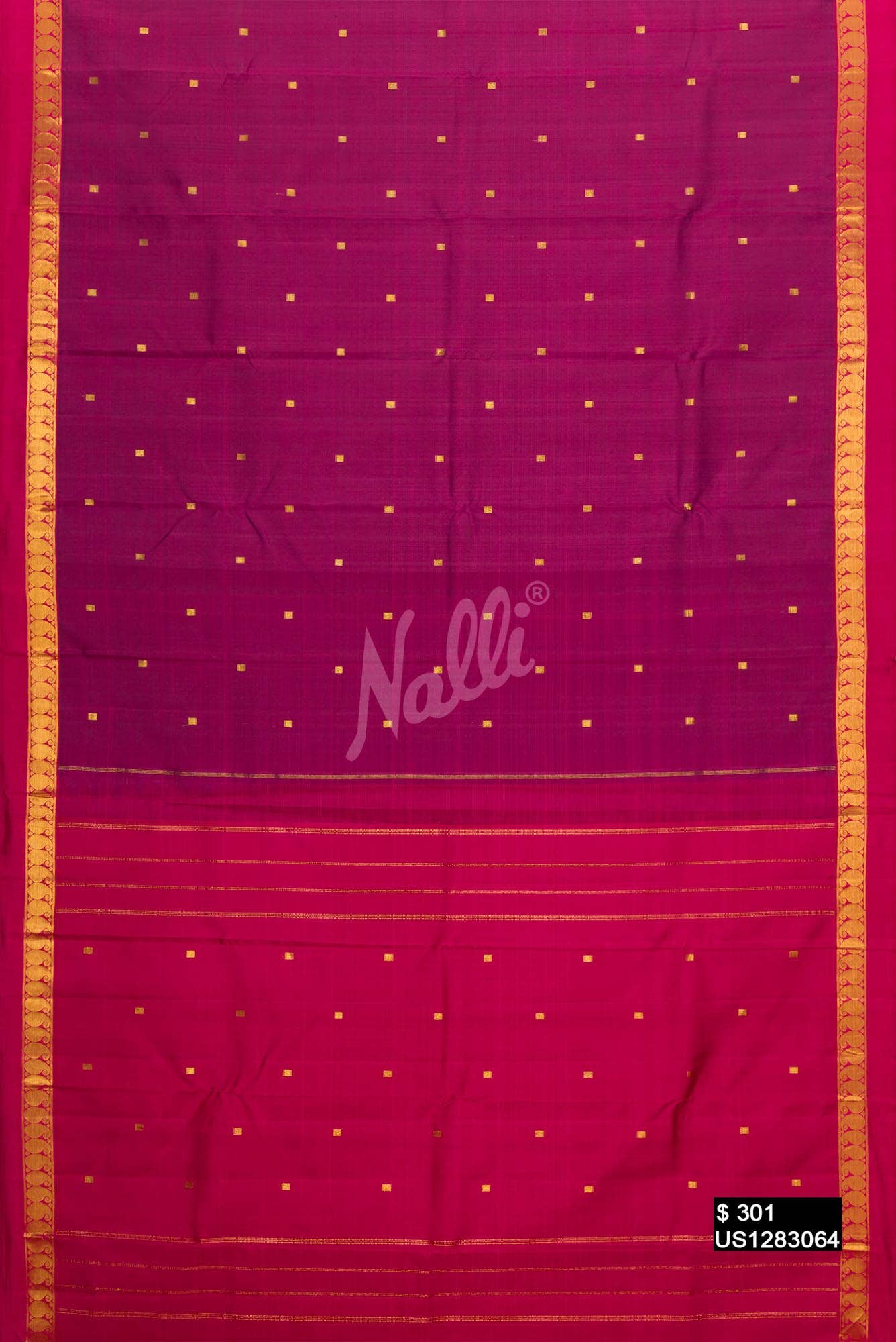 Magenta Kanchipuram Silk Saree