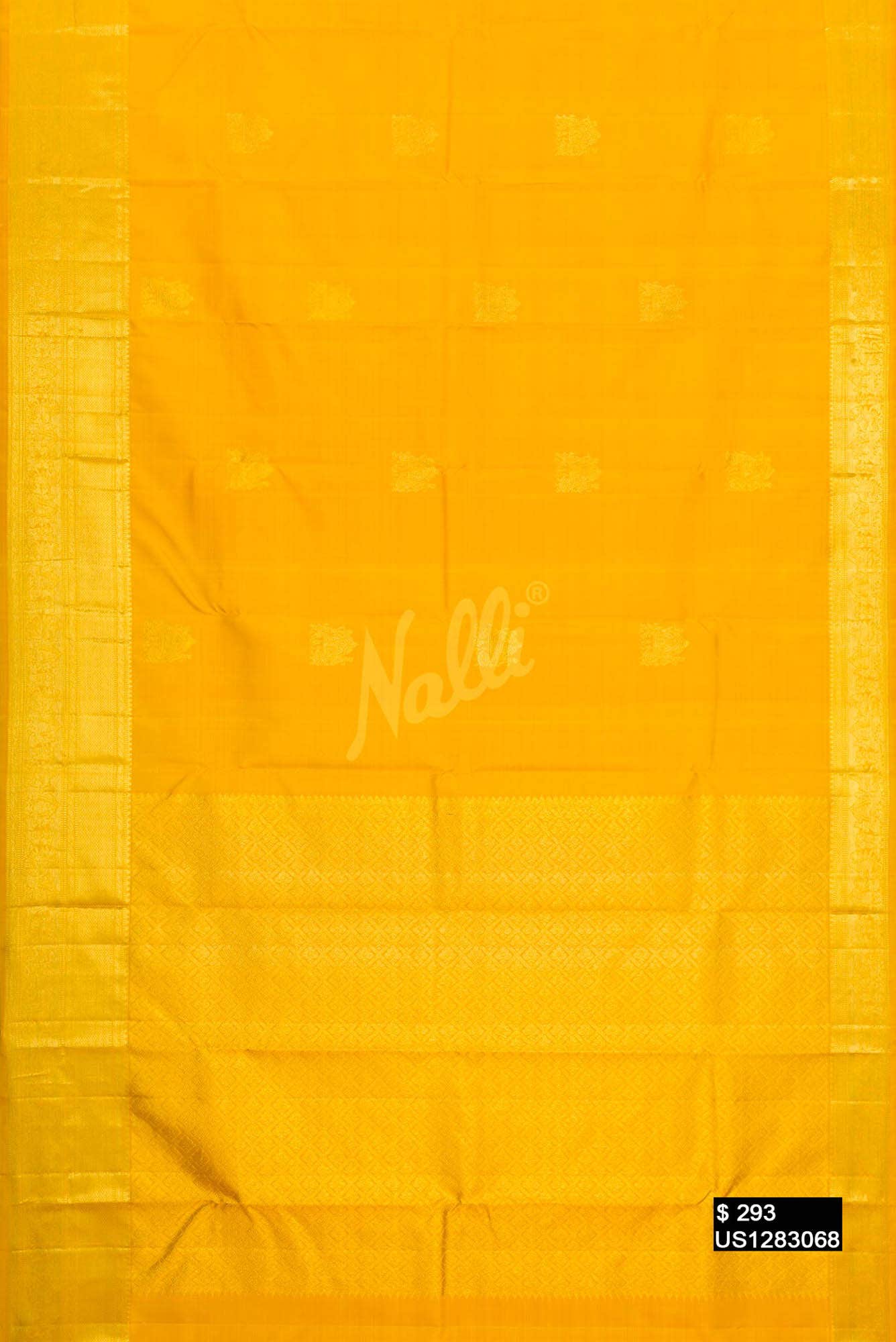Yellow Kanchipuram Silk Saree