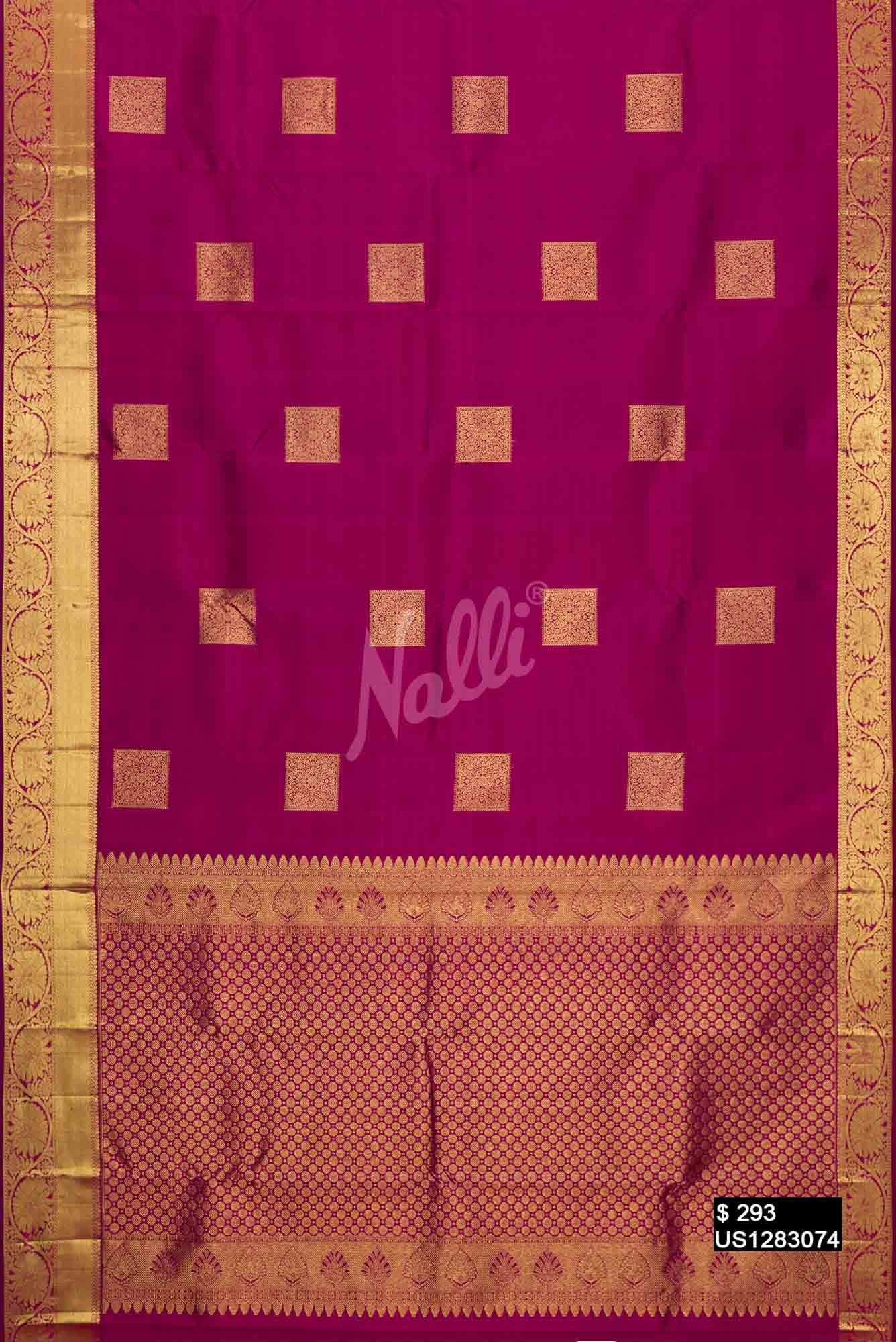Magenta Kanchipuram Silk Saree