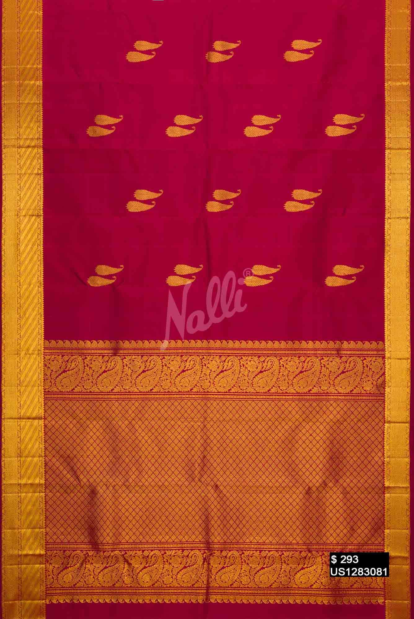 Maroon Kanchipuram Silk Saree