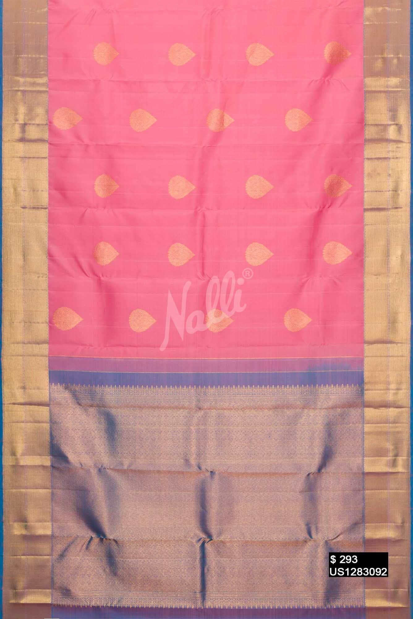 Pink Kanchipuram Silk Saree