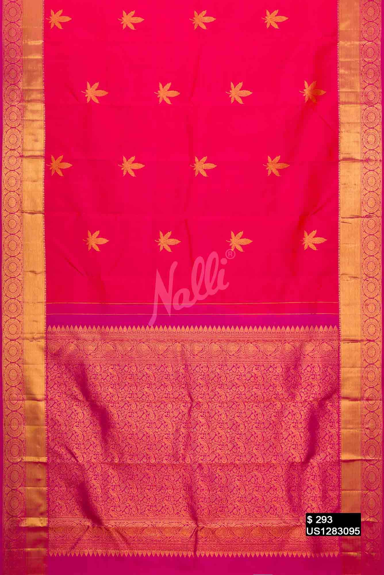Orange Kanchipuram Silk Saree