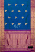 Peacock Blue Kanchipuram Silk Saree
