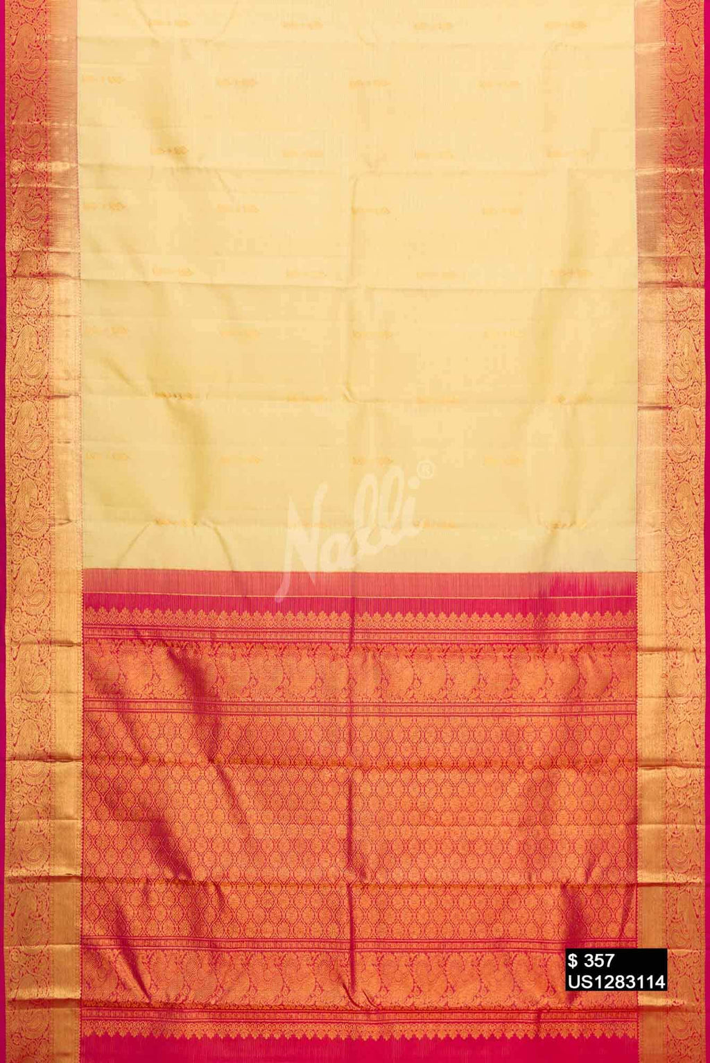 Sandal Kanchipuram Silk Saree