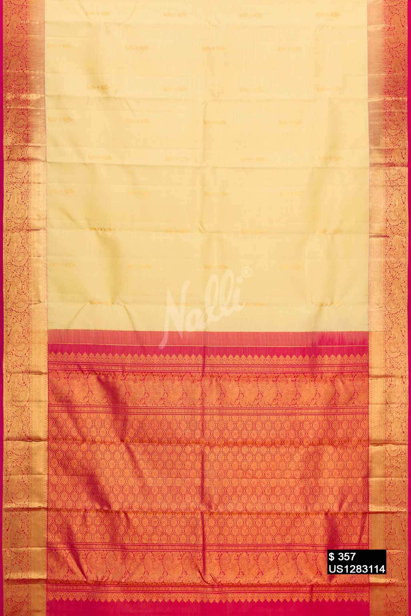 Sandal Kanchipuram Silk Saree