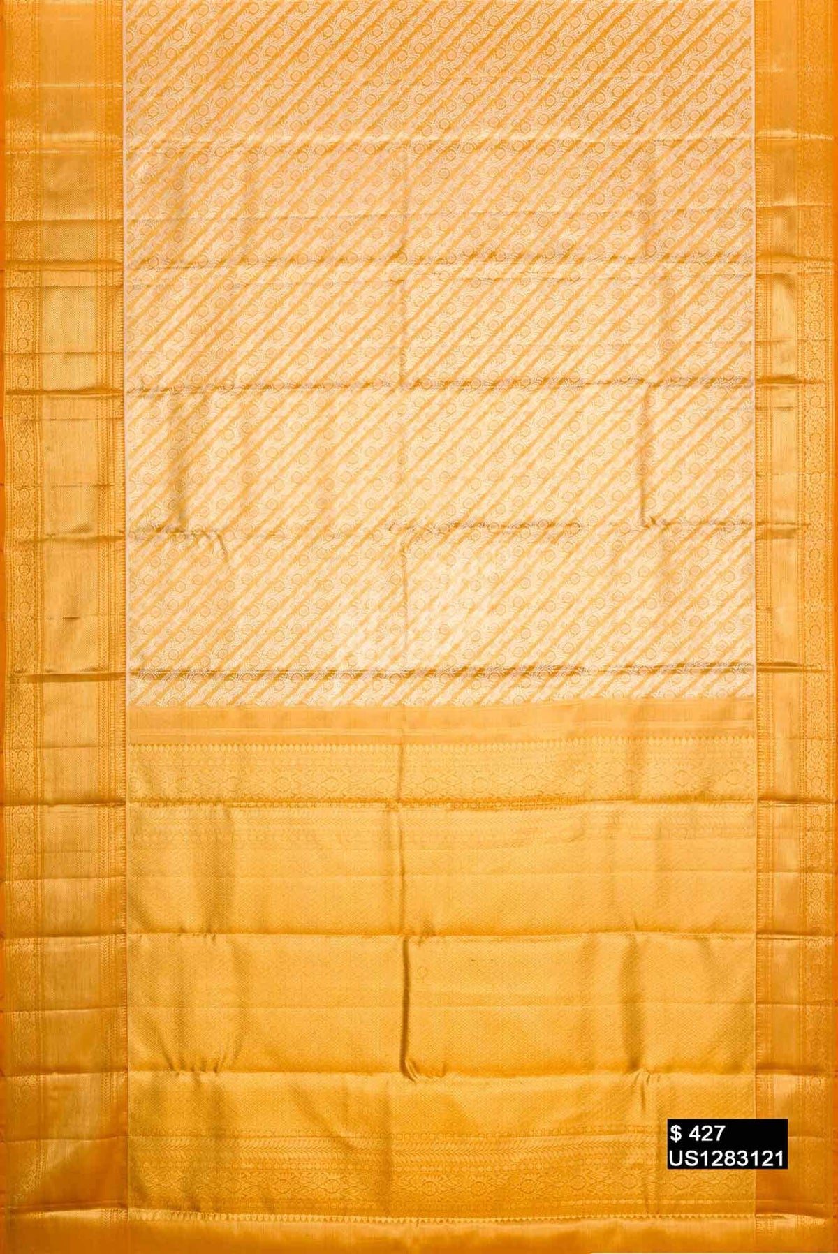 Mustard Kanchipuram Tissue Silk Saree