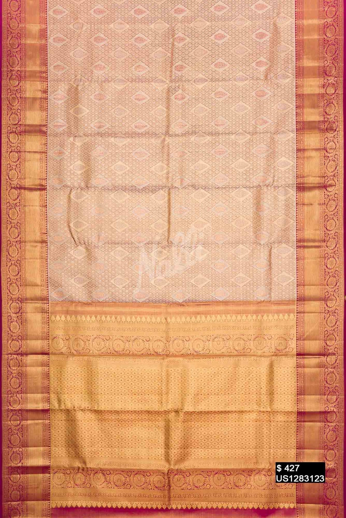Rani Pink Kanchipuram Tissue Silk Saree