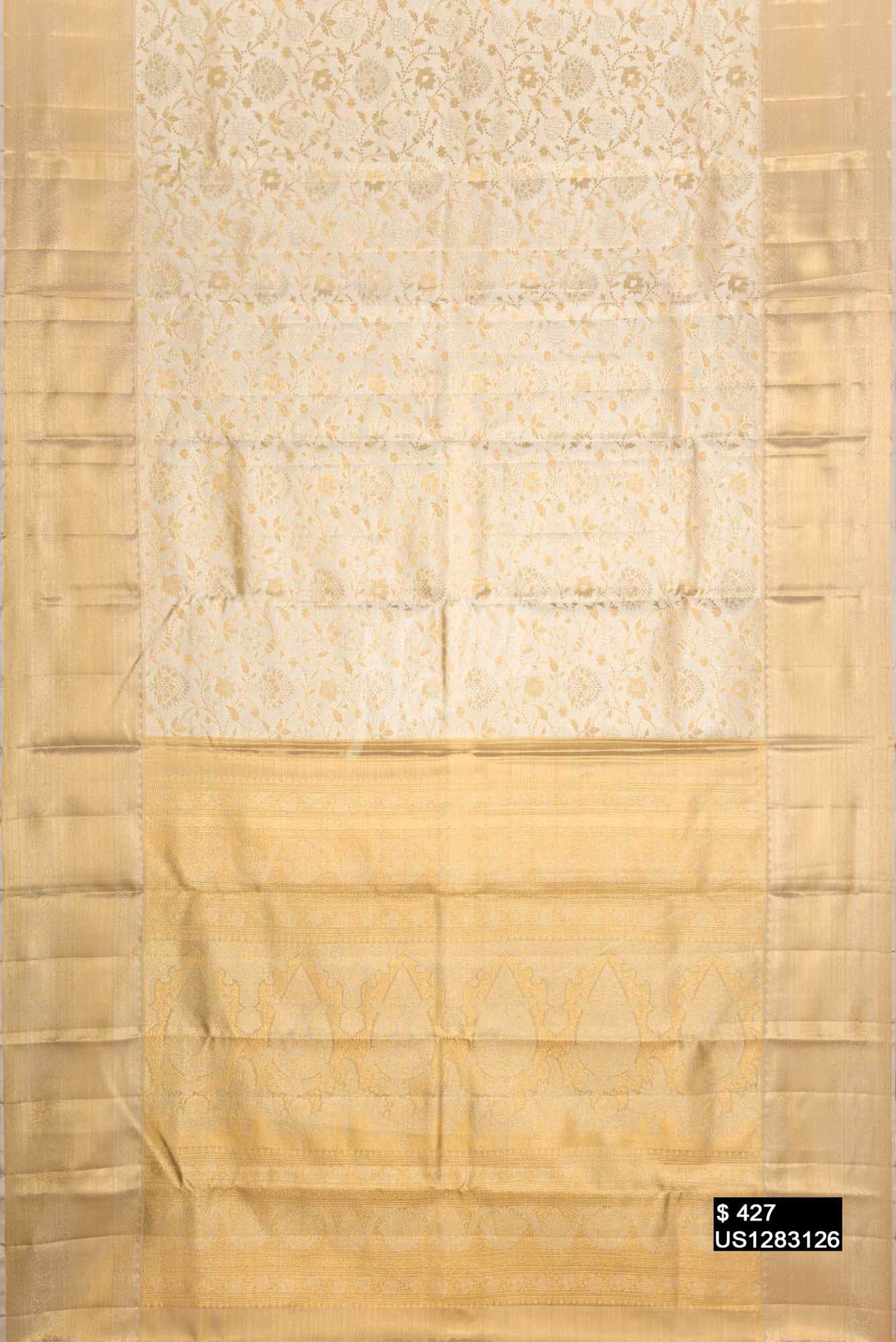 Gold Kanchipuram Tissue Silk Saree