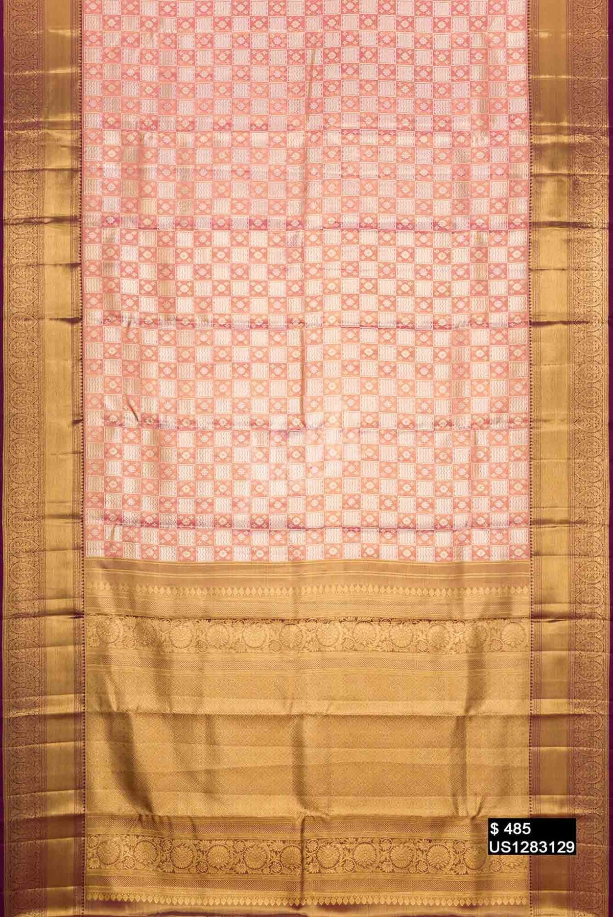 Pink Kanchipuram Tissue Silk Saree