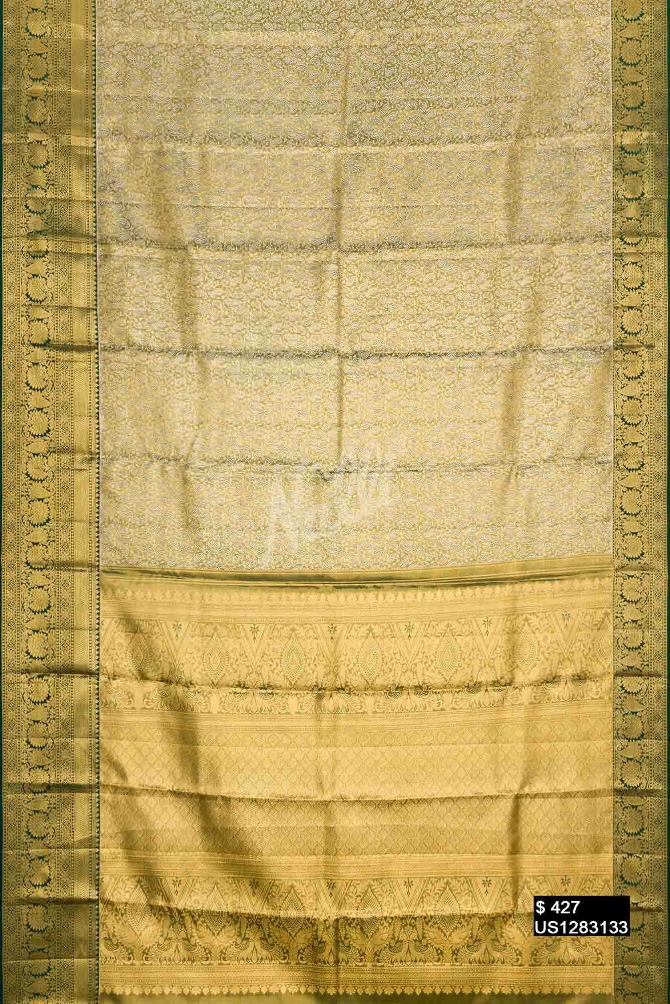 Green Kanchipuram Tissue Silk Saree
