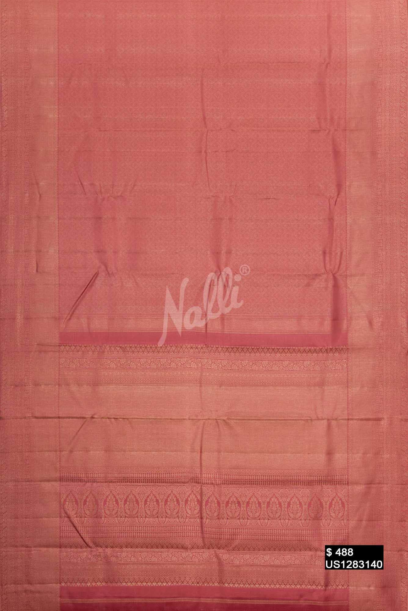 Rose Gold Kanchipuram Silk Saree