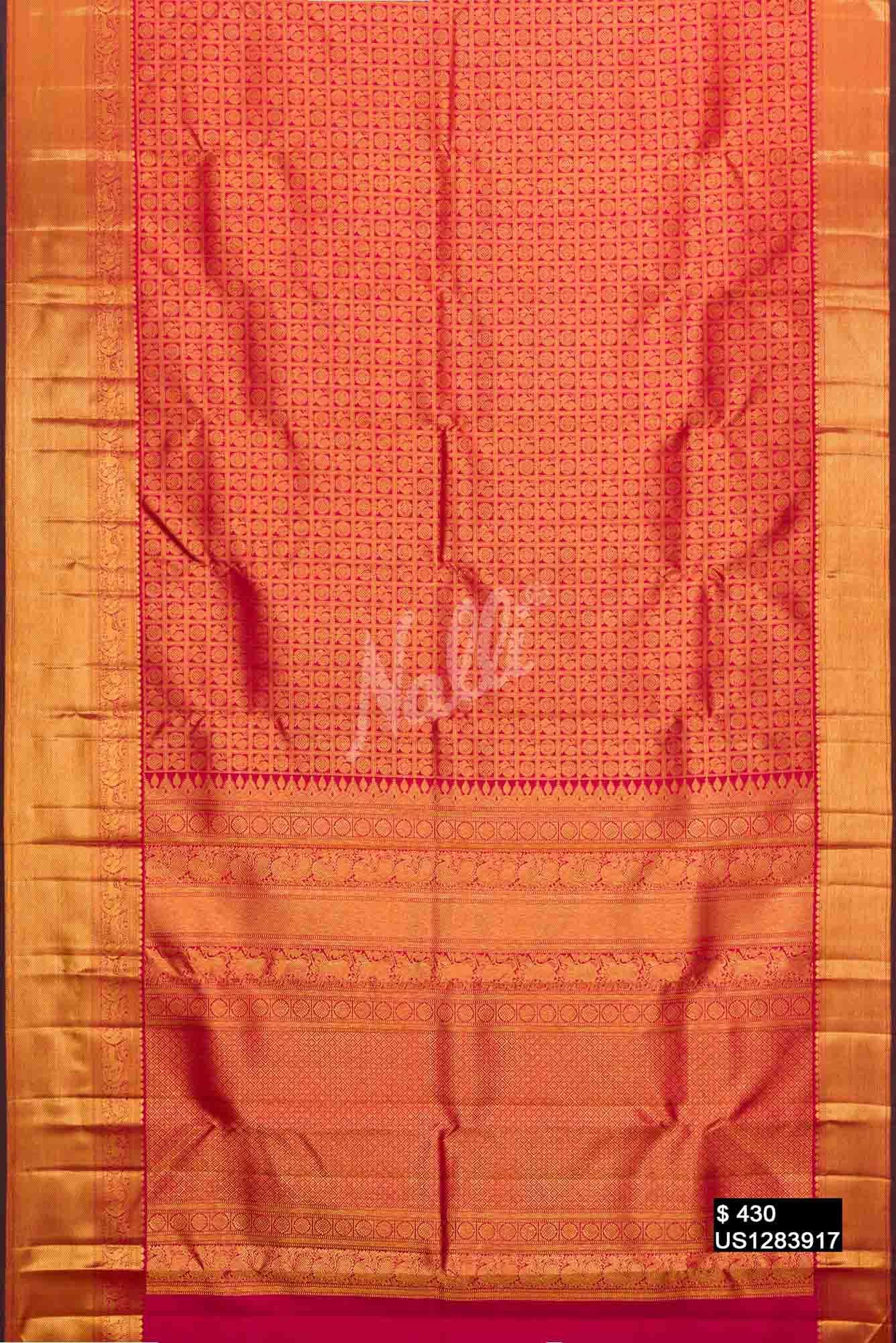 Pink Kanchipuram Silk Saree