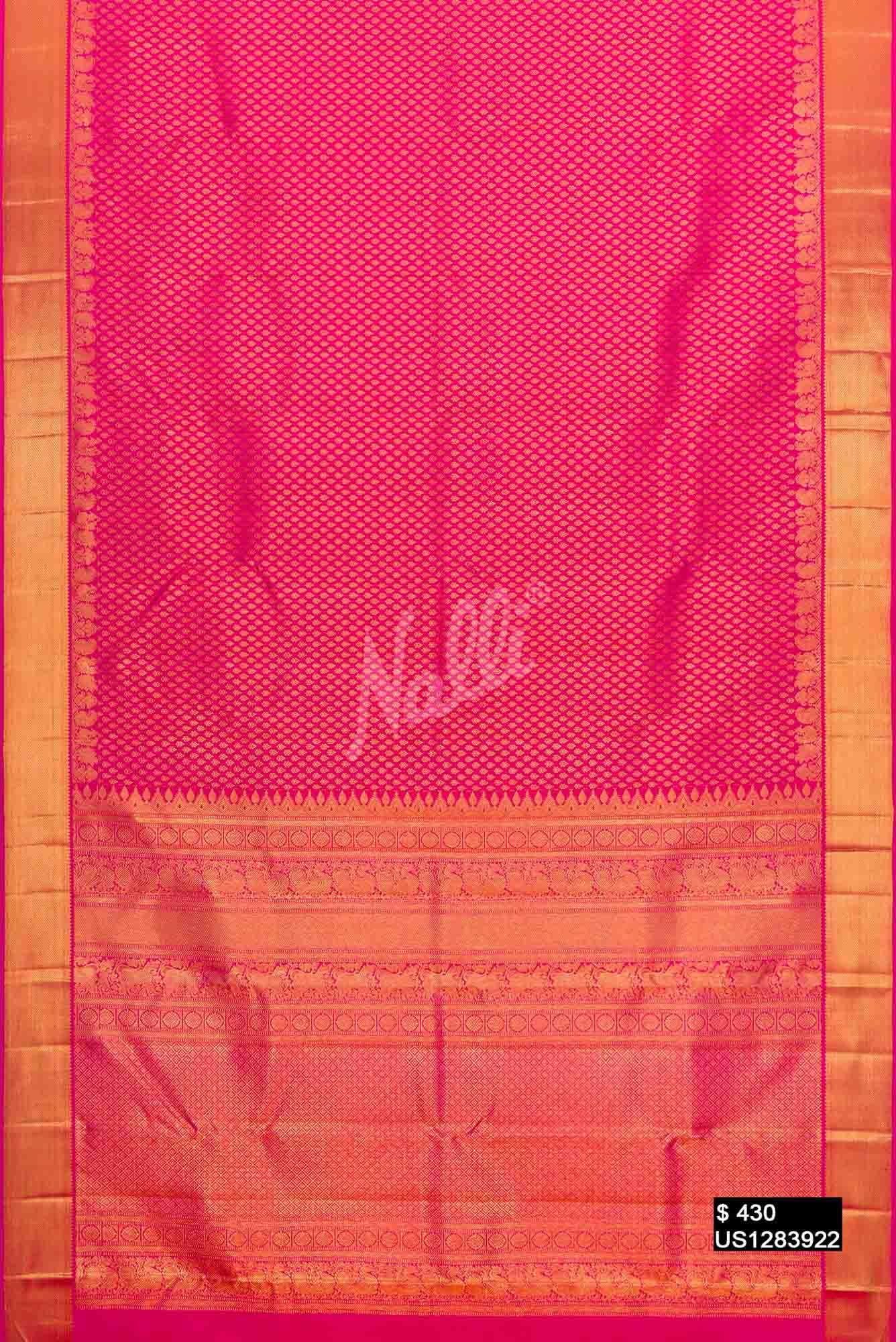 Pink Kanchipuram Silk Saree
