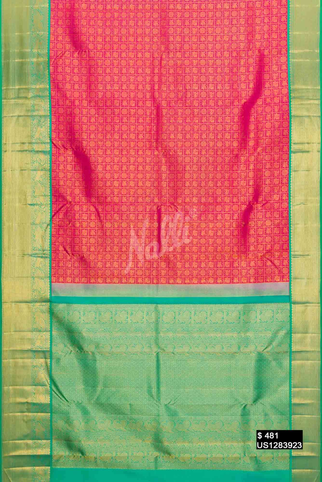 Pink Kanchipuram Silk Saree