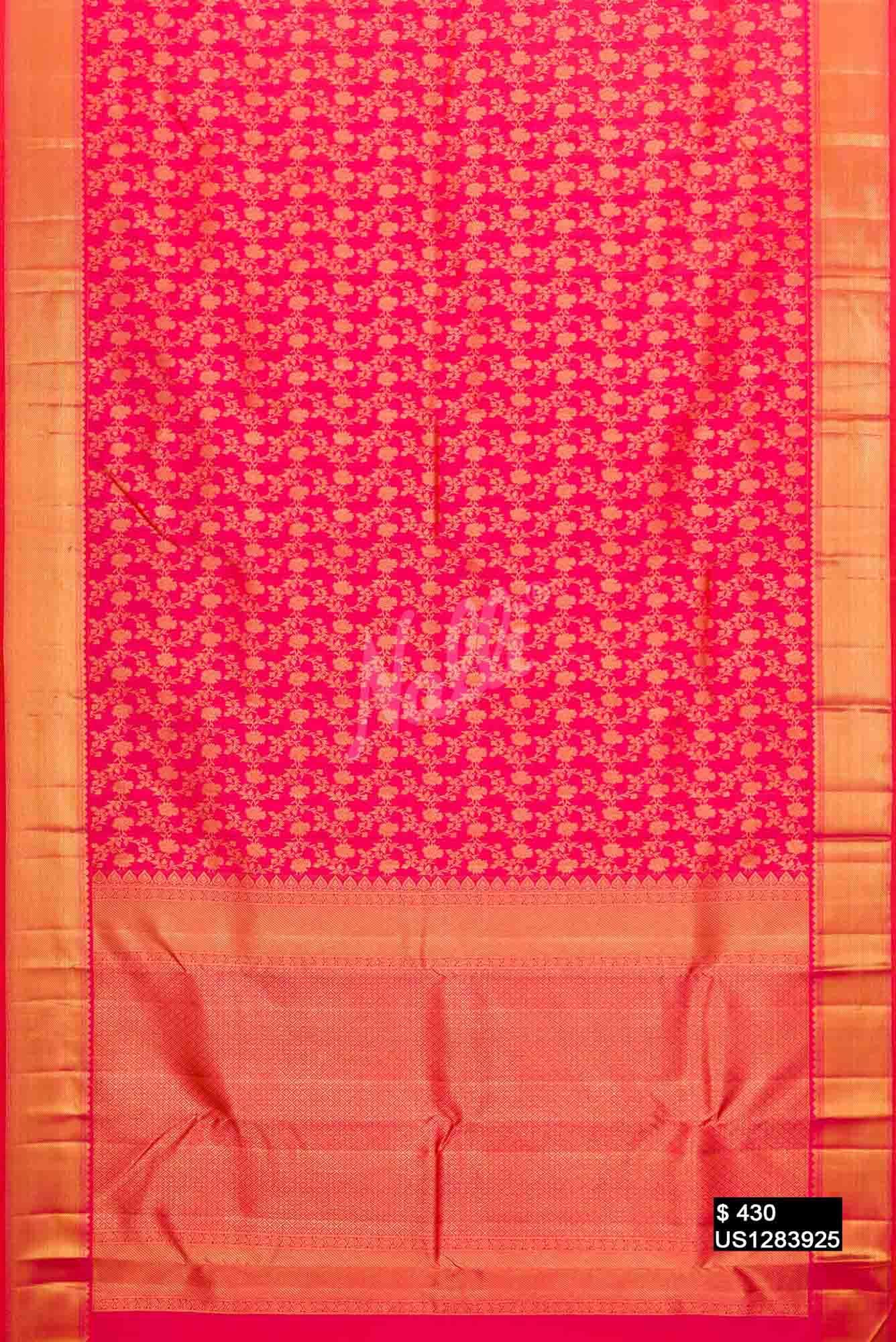 Pink Kanchipuram Silk Saree