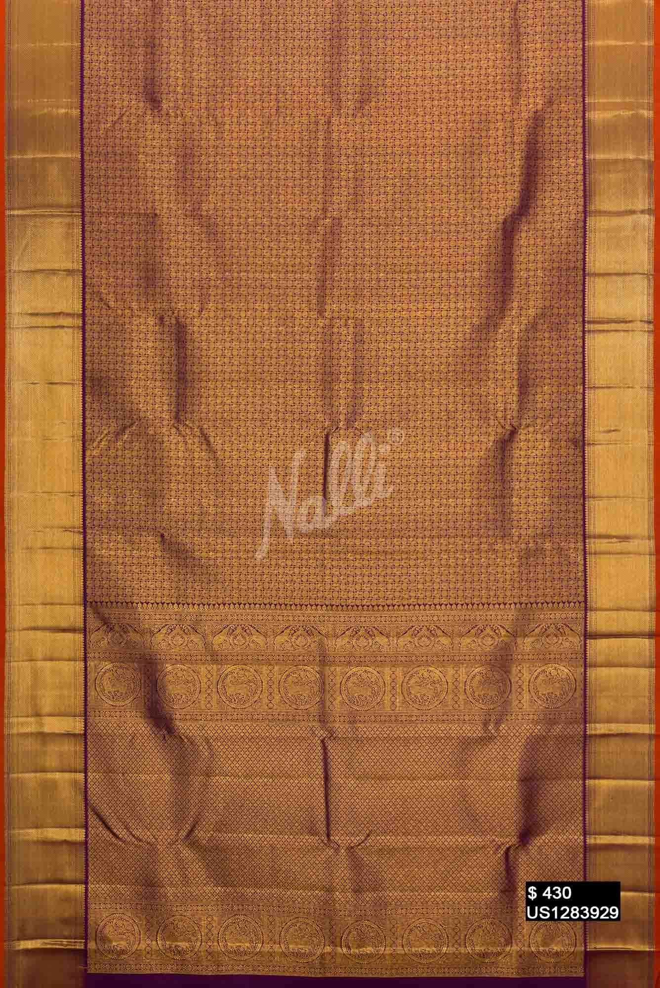 Violet Kanchipuram Silk Saree