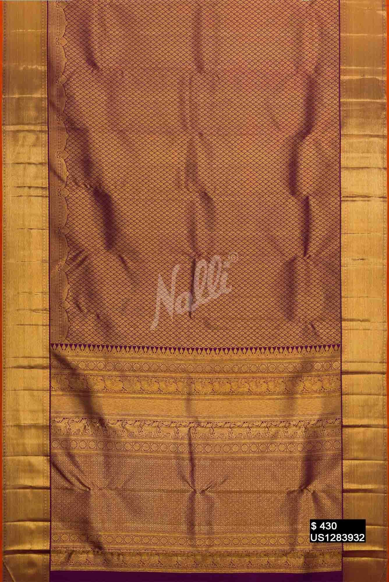 Violet Kanchipuram Silk Saree