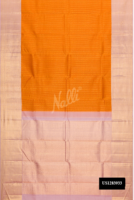 Mustard Kanchipuram Silk Saree