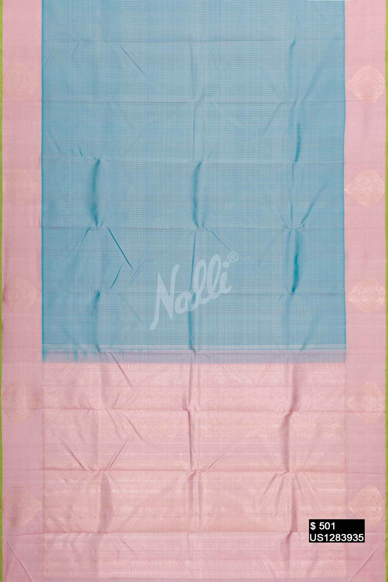 Light Blue Kanchipuram Silk Saree