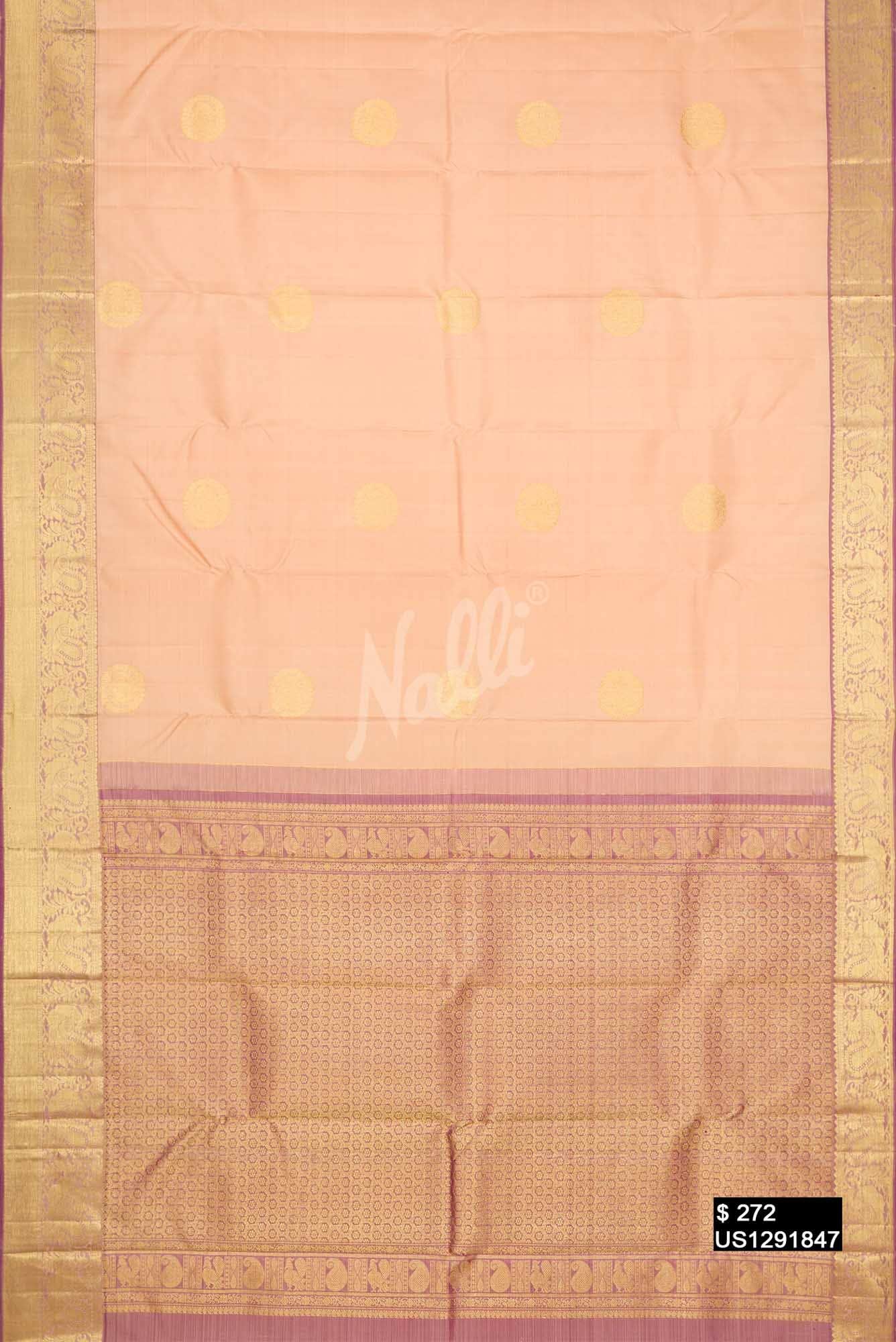Sandal Kanchipuram Silk Saree