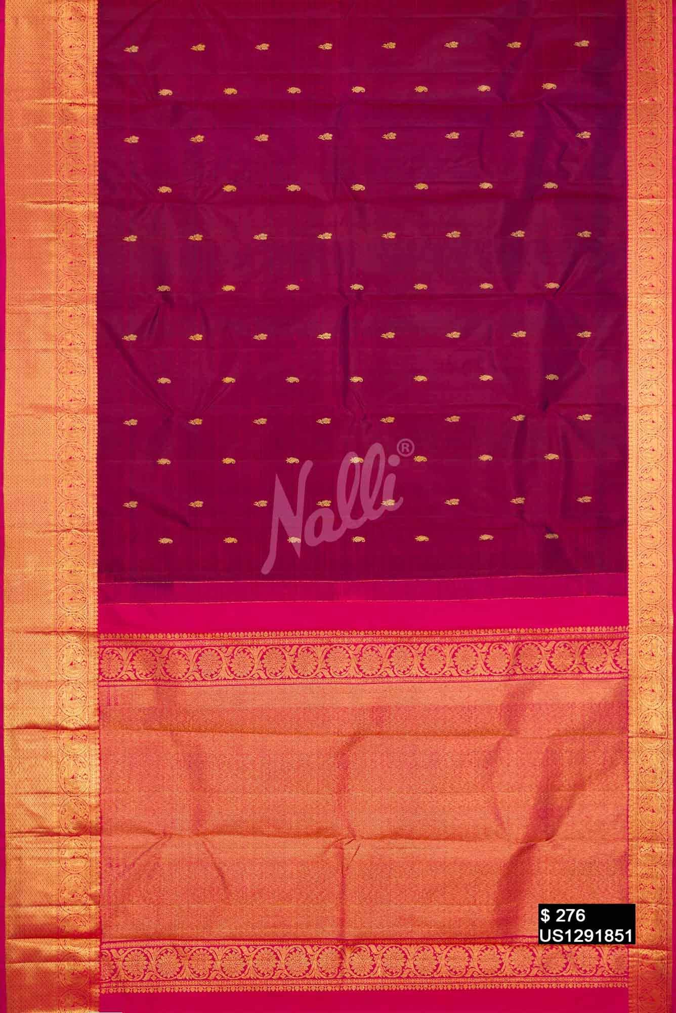 Magenta Kanchipuram Silk Saree