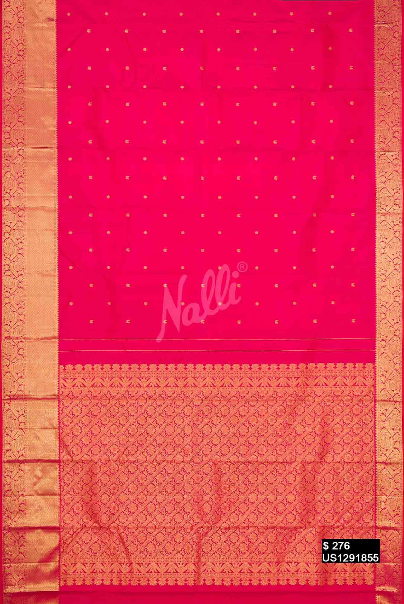 Dark Pink Kanchipuram Silk Saree