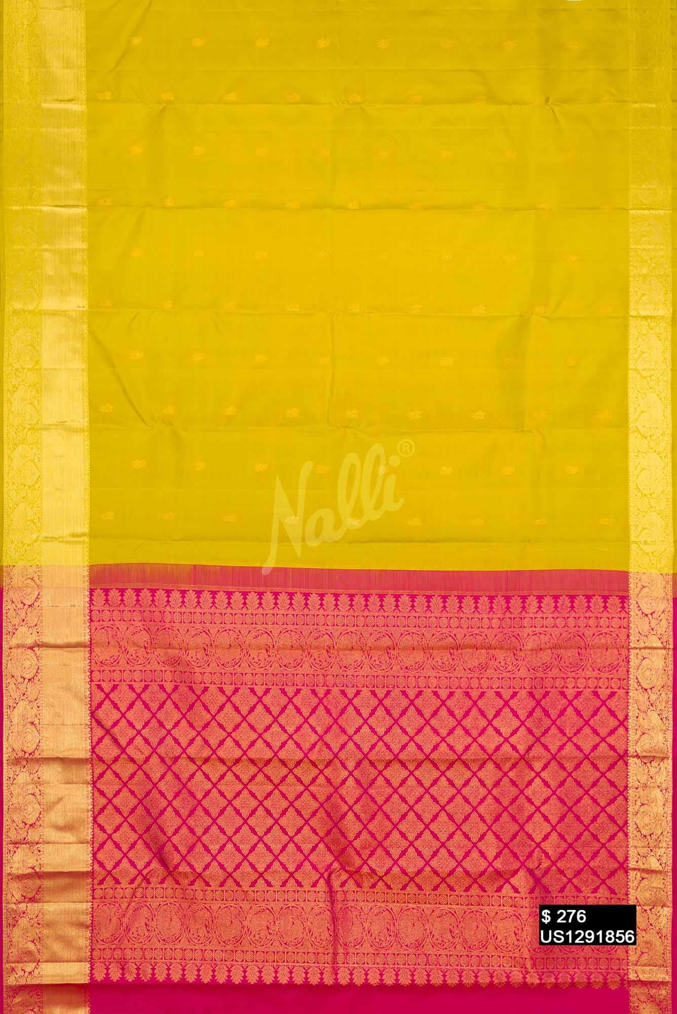 Mehandi Green Kanchipuram Silk Saree