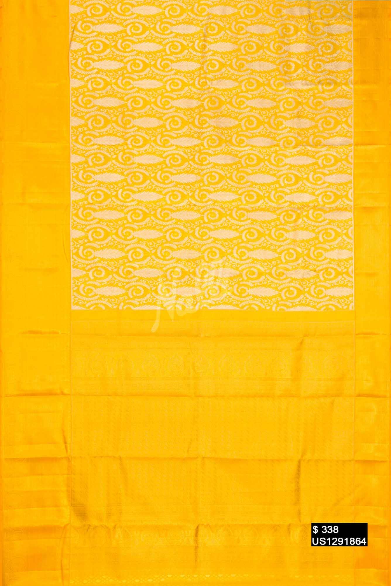 Yellow Kanchipuram Tissue Silk Saree