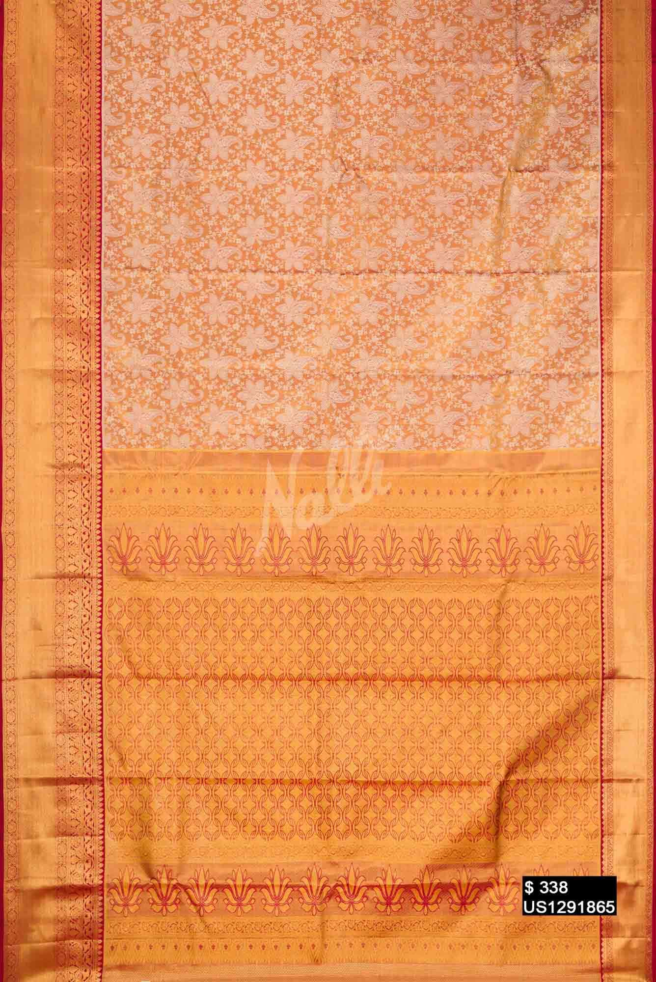 Red Kanchipuram Tissue Silk Saree