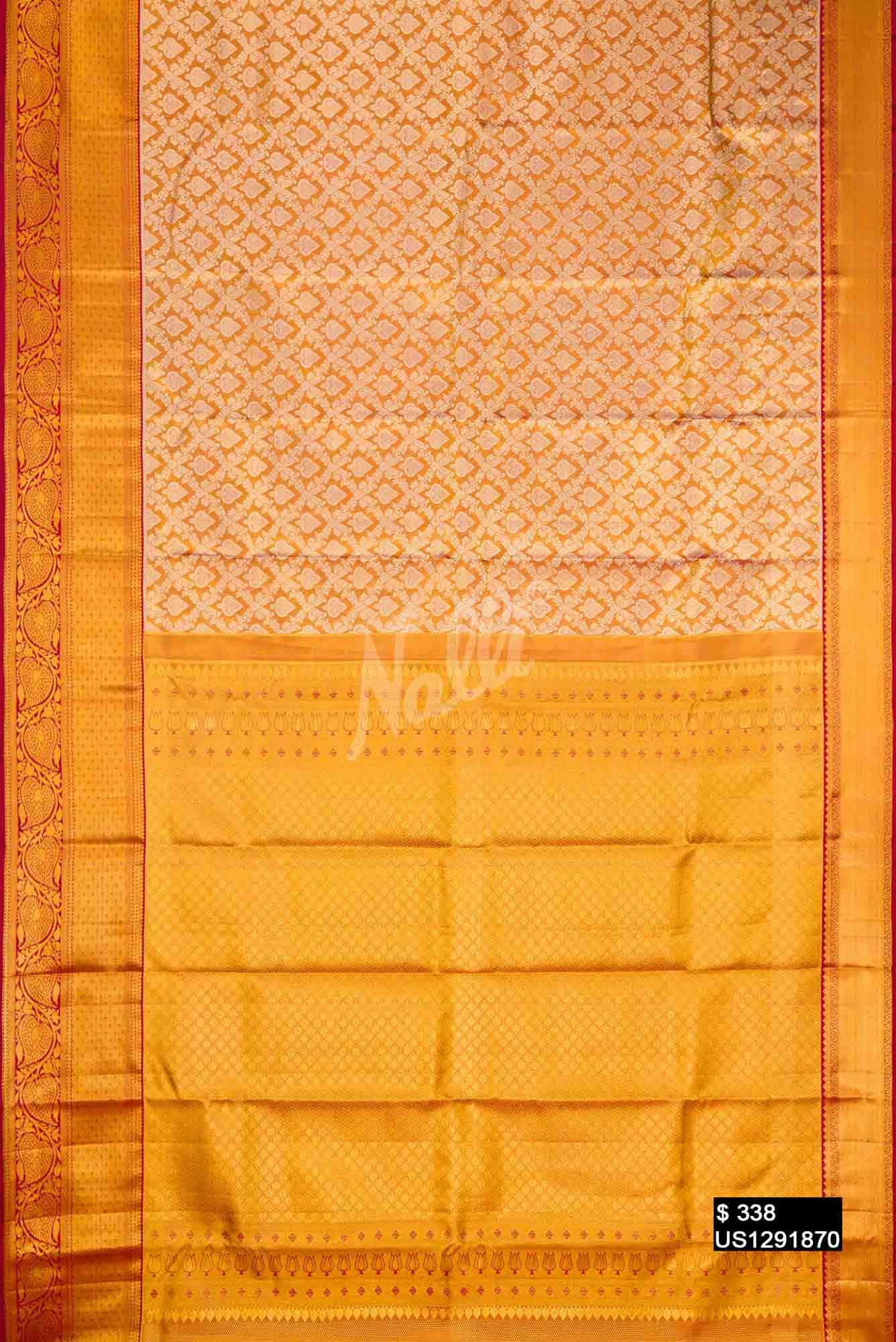 Red Kanchipuram Tissue Silk Saree
