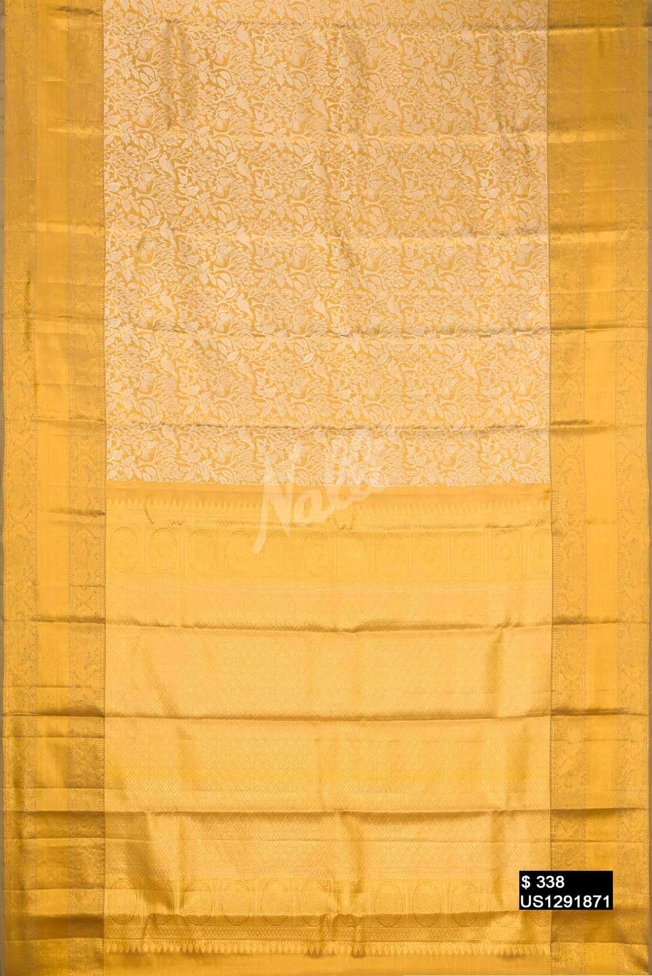 Gold Kanchipuram Tissue Silk Saree