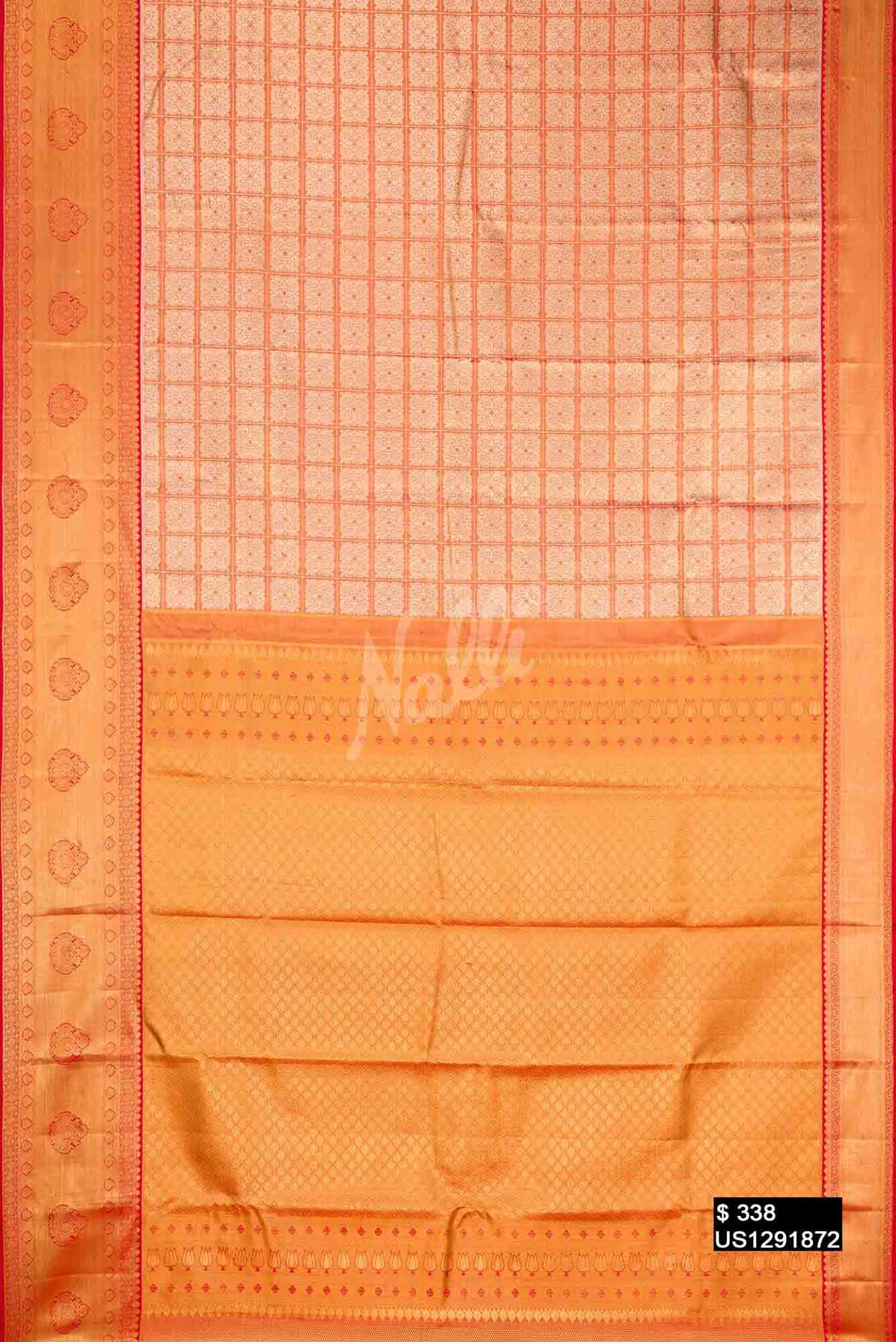 Red Kanchipuram Tissue Silk Saree