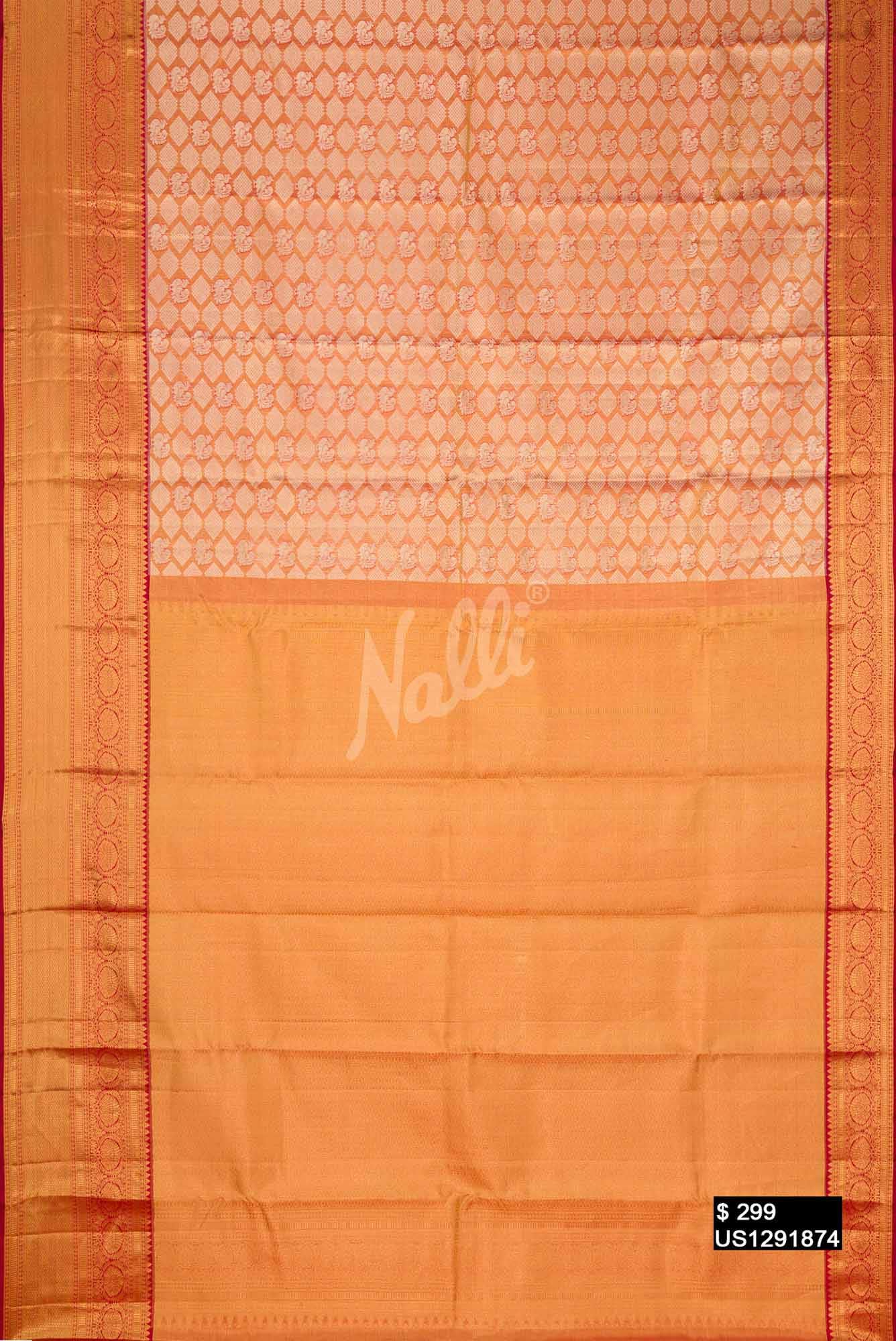 Red Kanchipuram Tissue Silk Saree