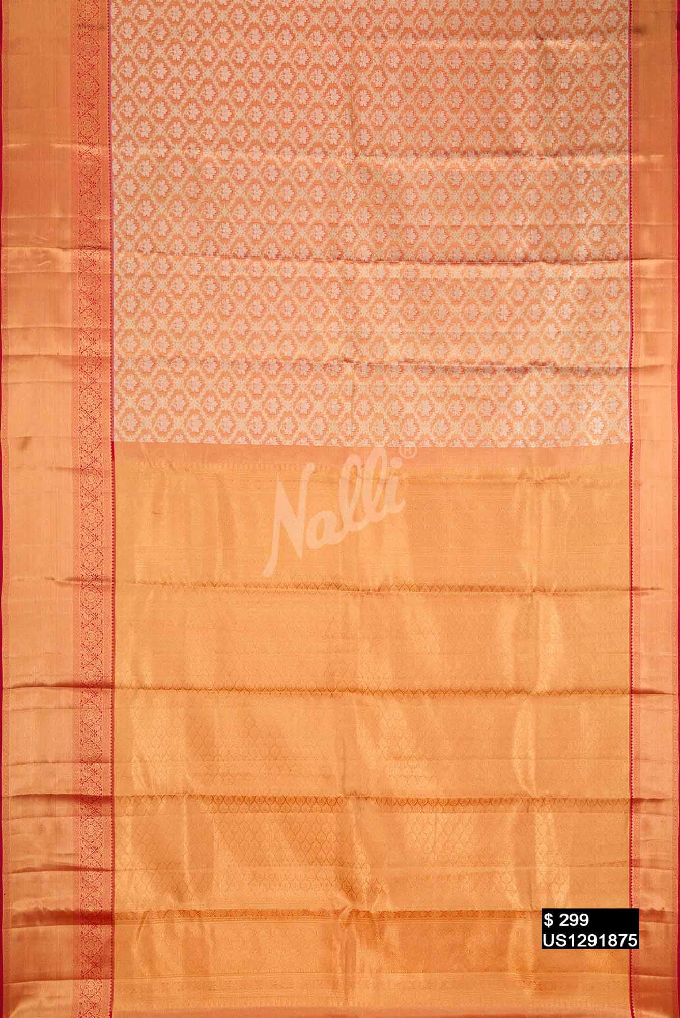 Red Kanchipuram Tissue Silk Saree
