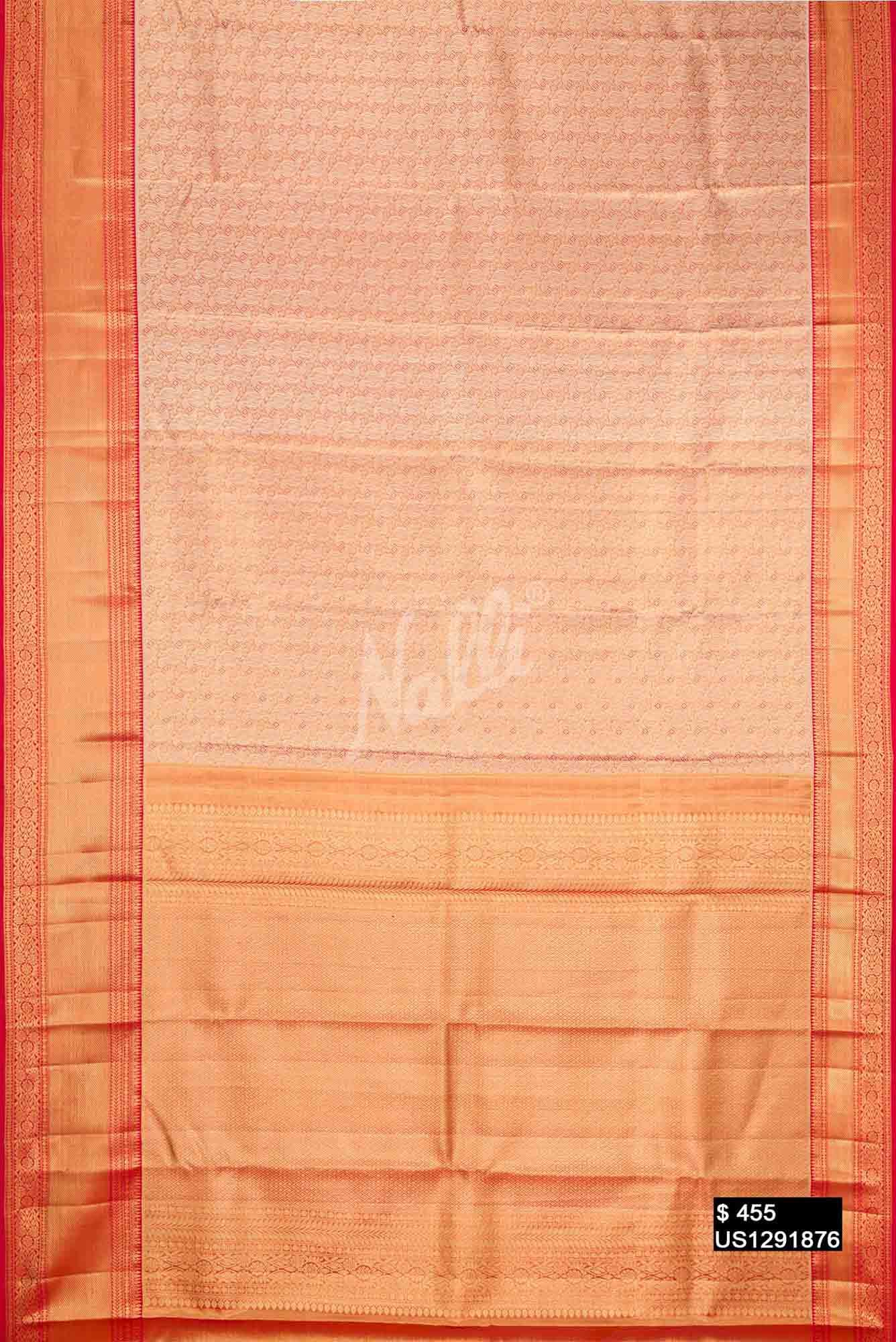 Red Kanchipuram Tissue Silk Saree