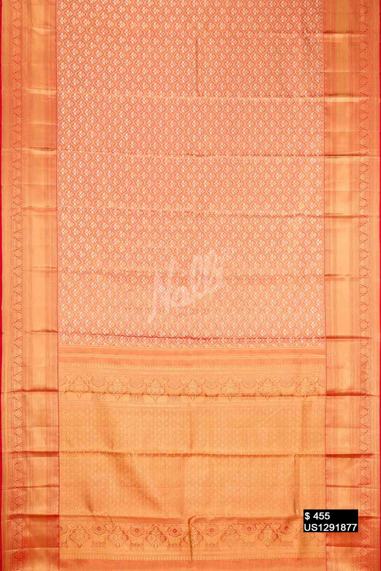 Red Kanchipuram Tissue Silk Saree
