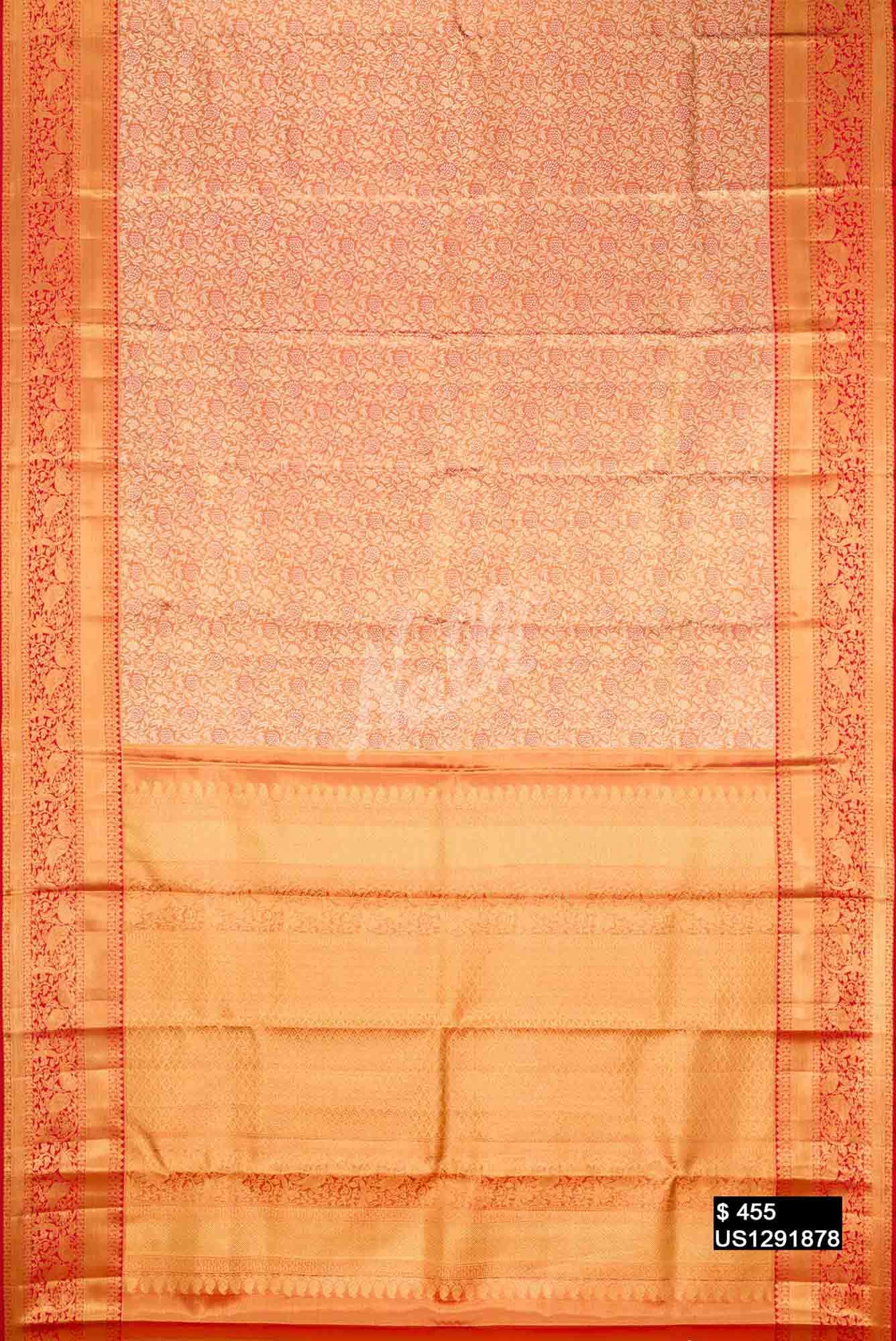 Red Kanchipuram Tissue Silk Saree