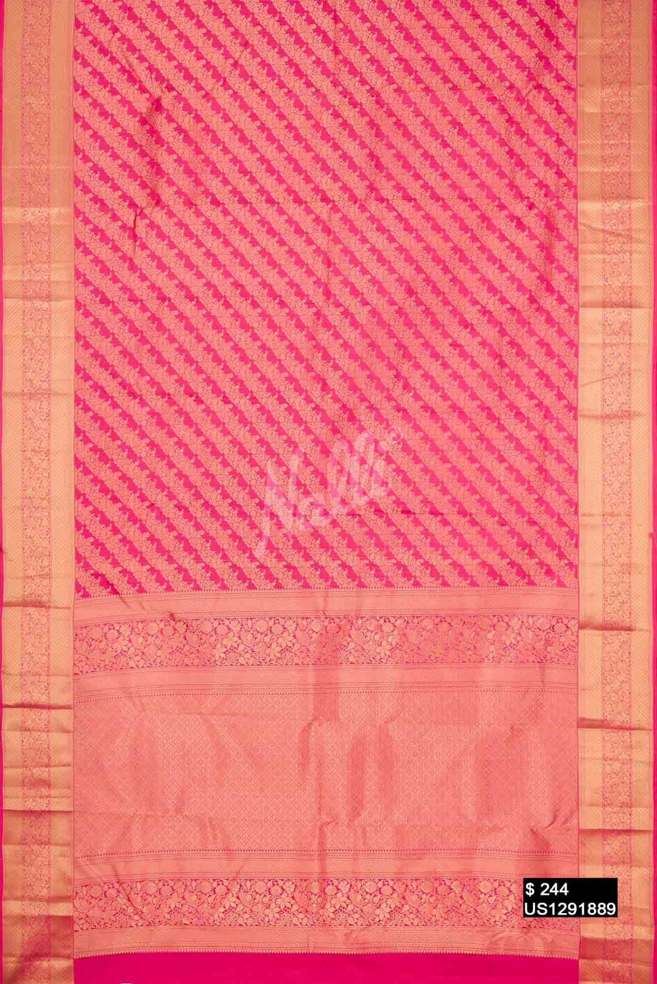 Pink Kanchipuram Silk Saree