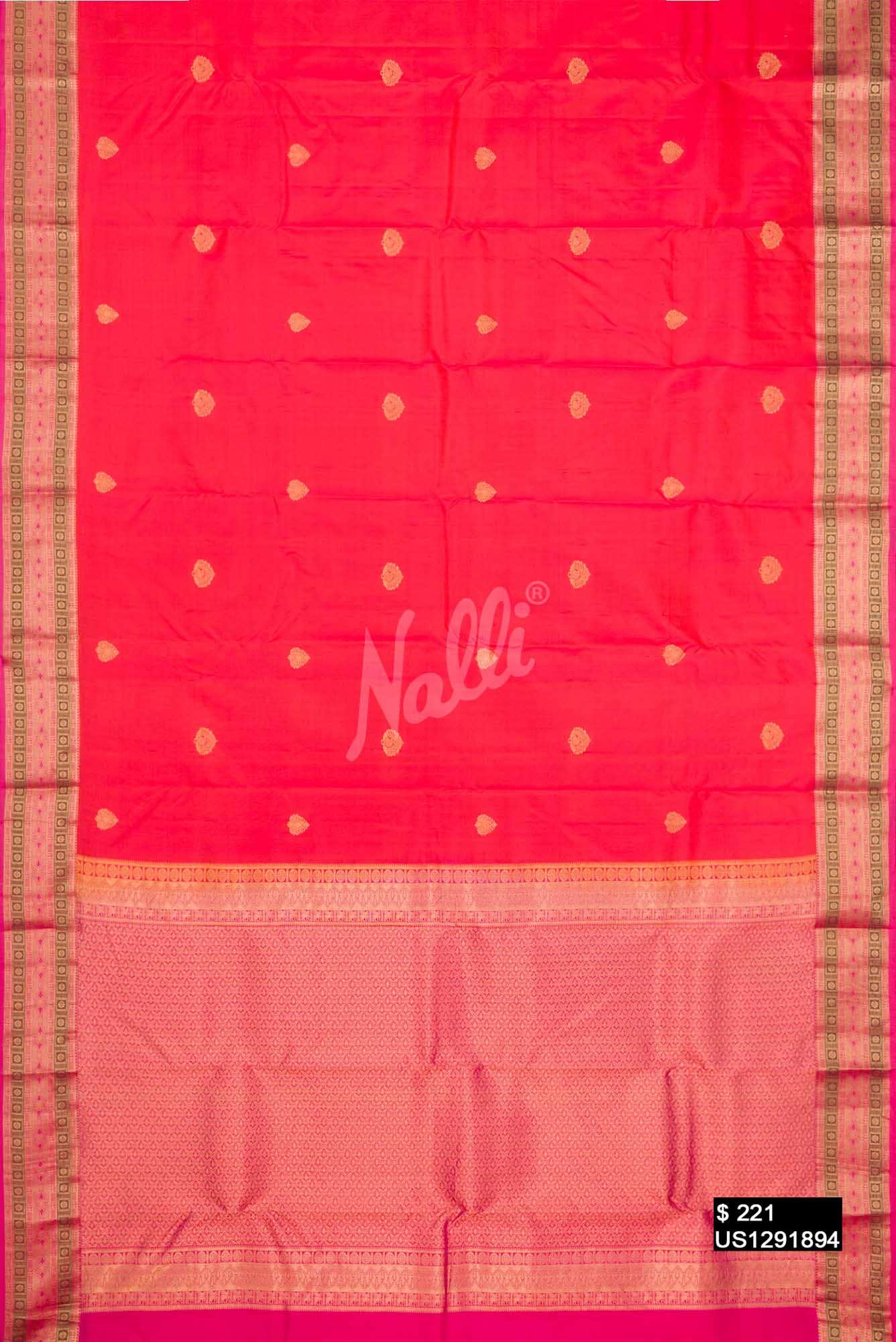 Orange Kanchipuram Silk Saree