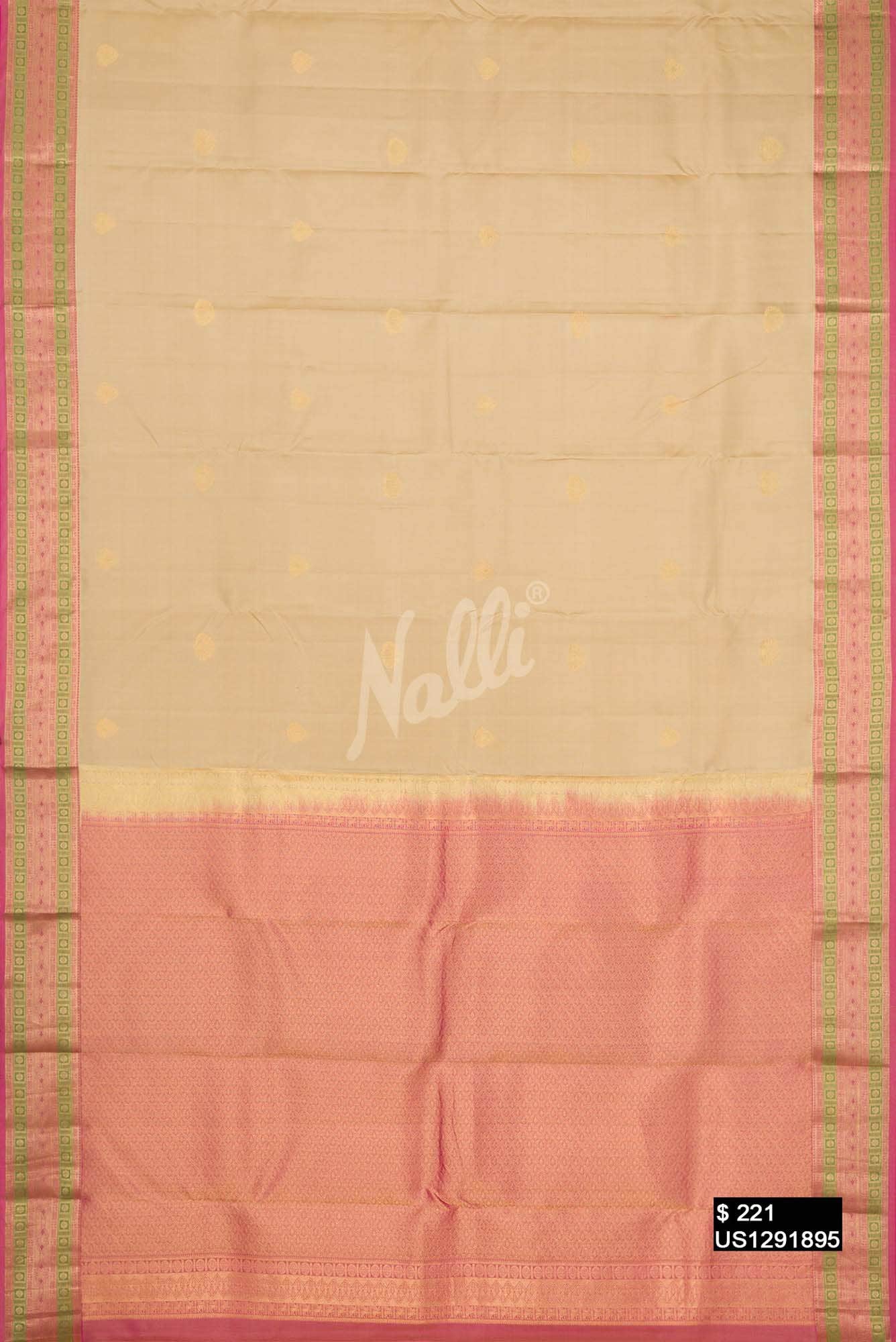 Dark Beige Kanchipuram Silk Saree