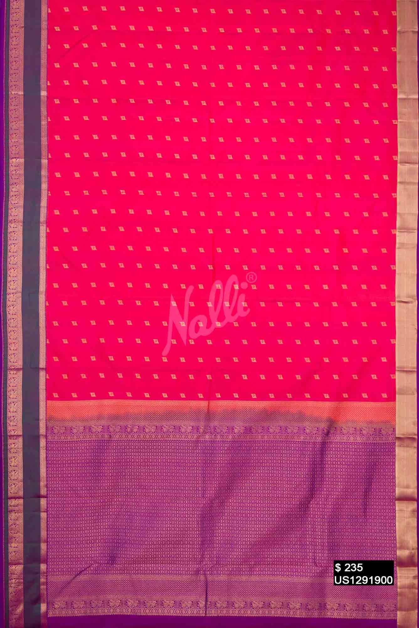 Orange Kanchipuram Silk Saree