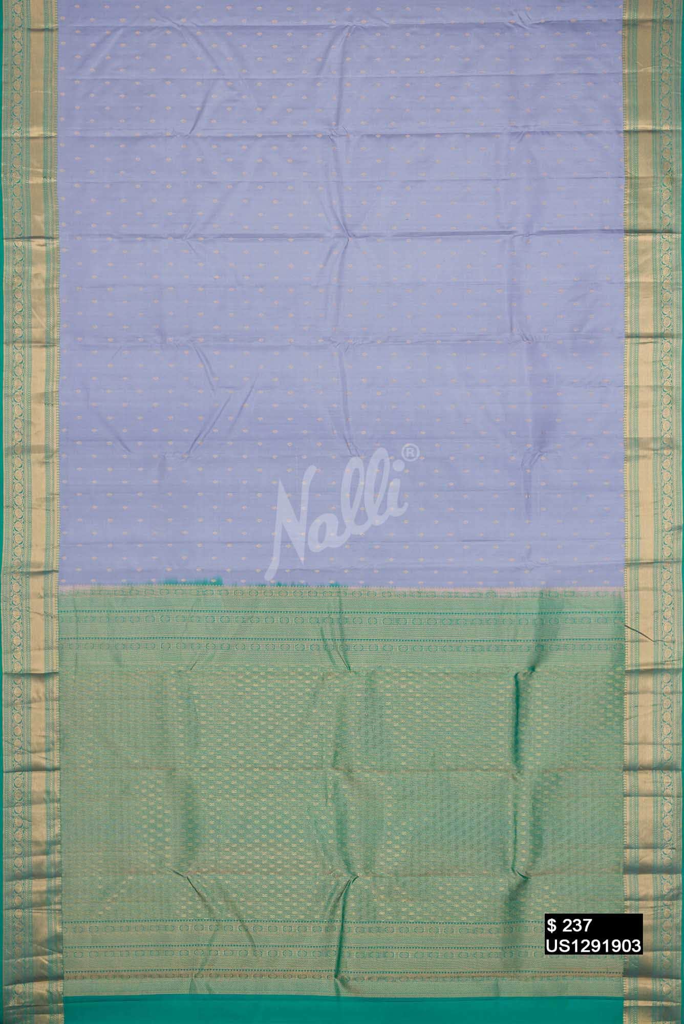 Grey Kanchipuram Silk Saree