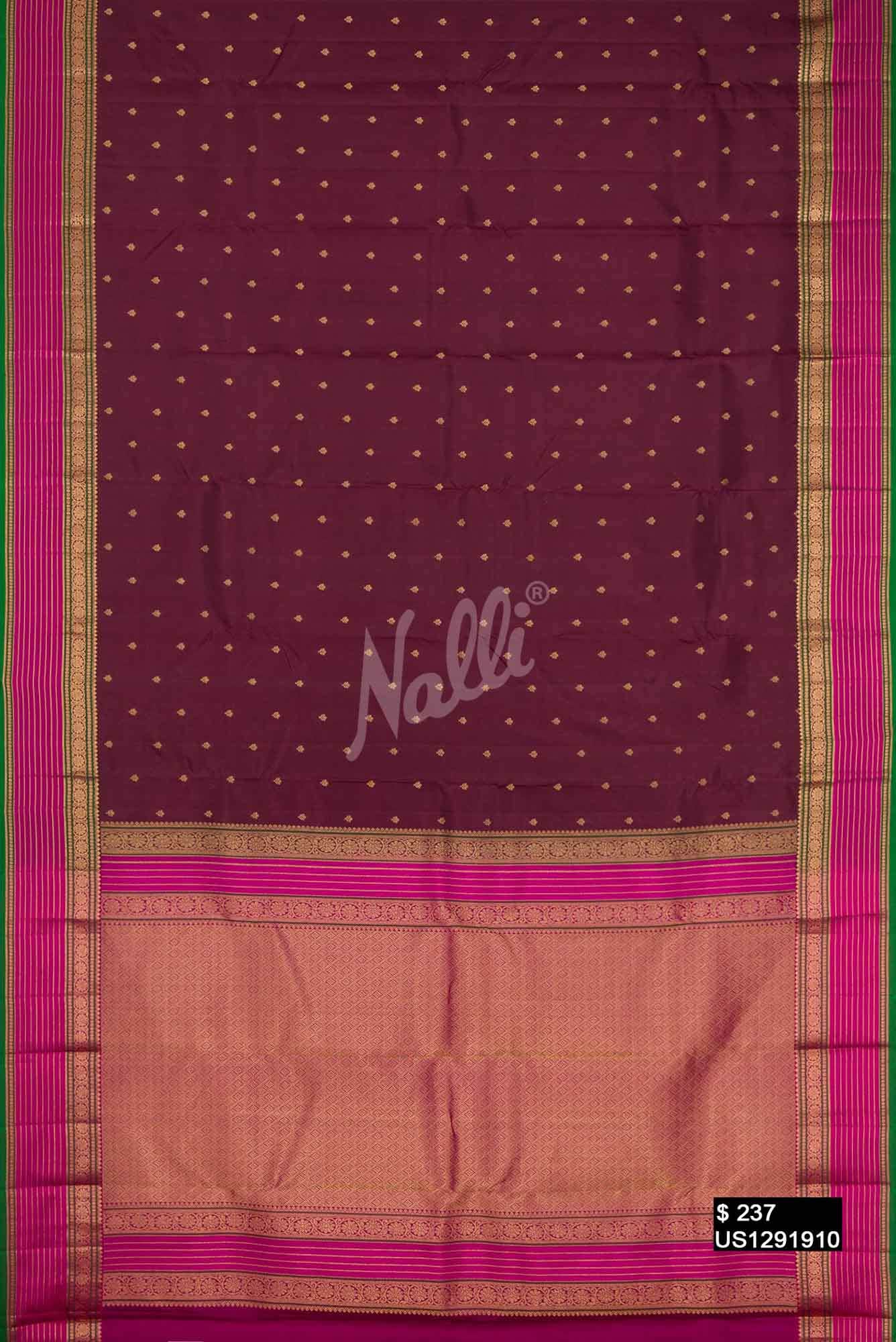 Brown Kanchipuram Silk Saree