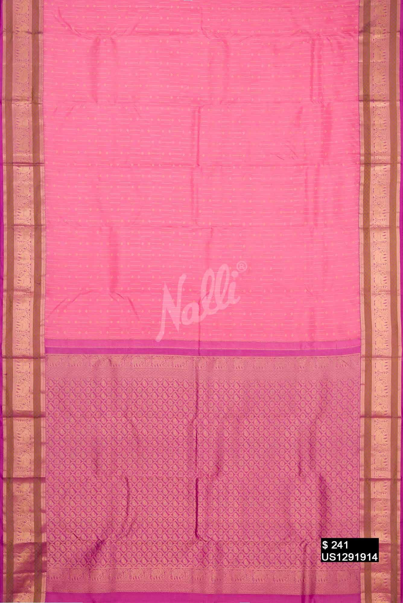 Pink Kanchipuram Silk Saree