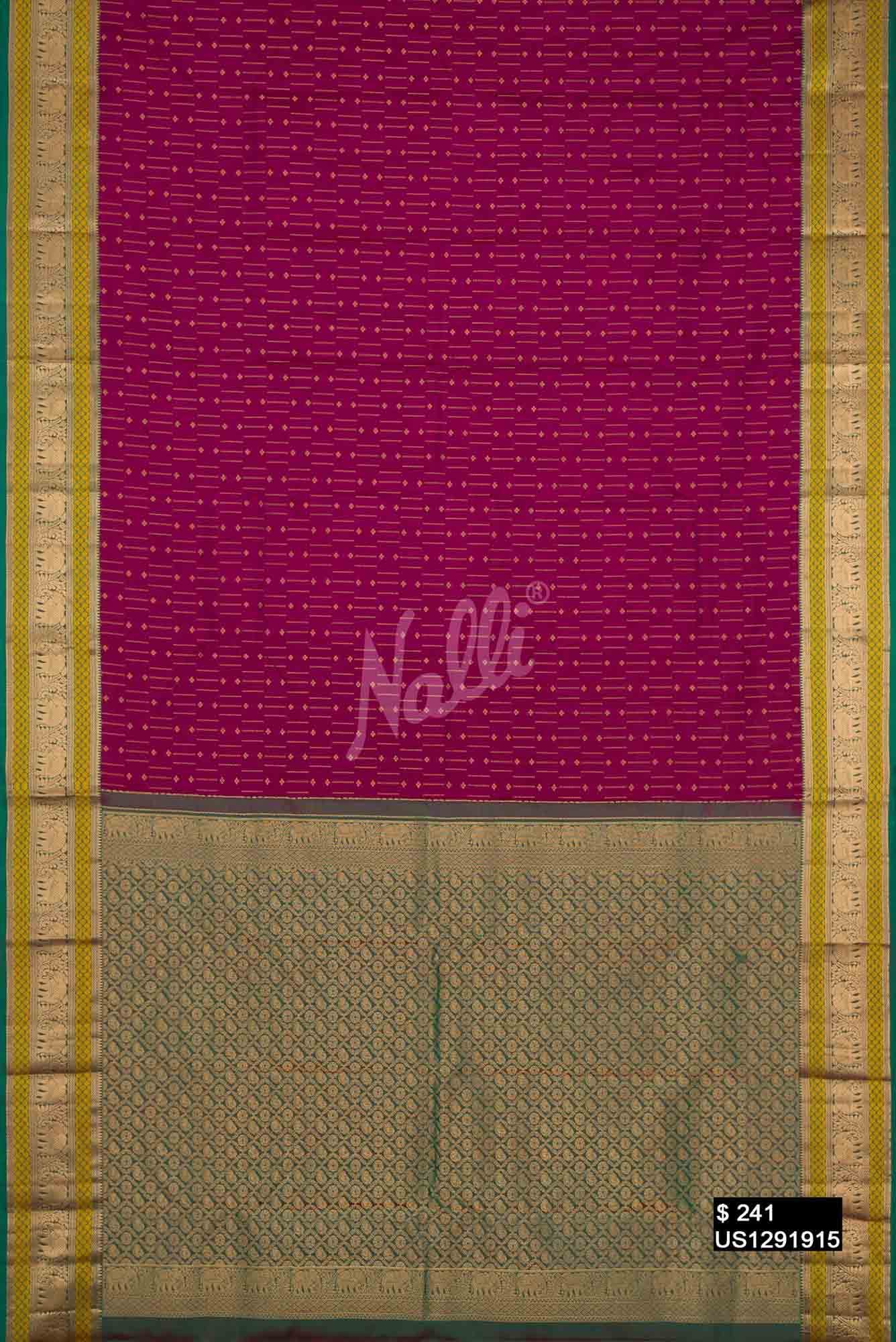 Magenta Kanchipuram Silk Saree